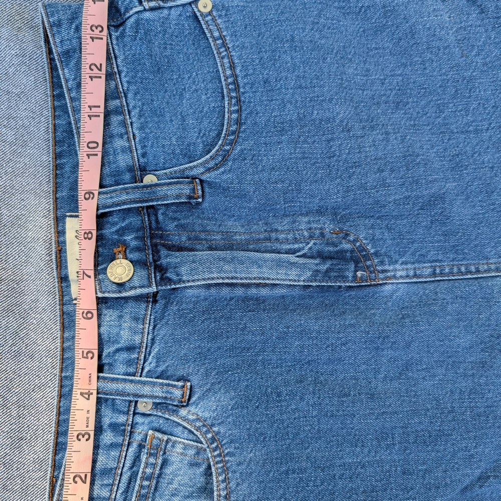 Madewell High Rise Medium Wash Denim Jean Skirt